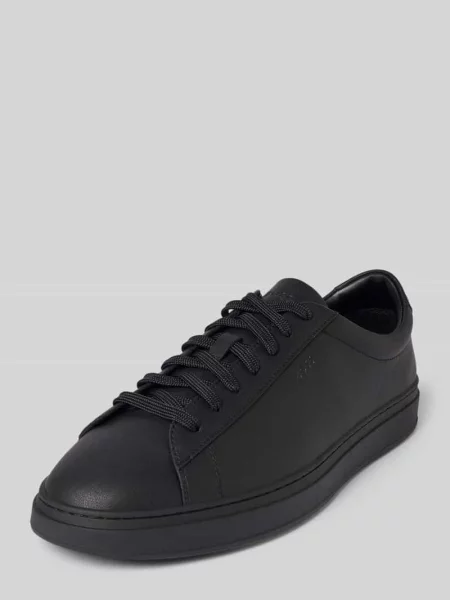 Sneakersy niskie z naturalnej skóry bydlęcej model ‘KIERAN’ Boss czarne