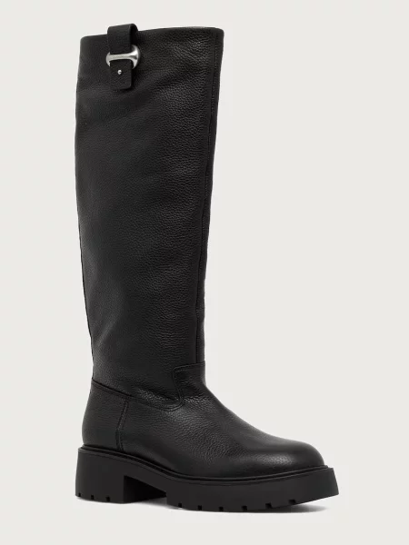 Calvin Klein Cizme Chunky High Boot Lth Hdw negru