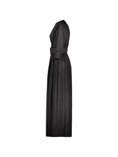 Cu centură rochie maxi Rochas negru