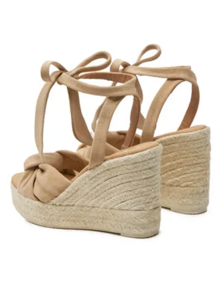 Manebi Espadrilės Hamptons Wedge Espadrilles With Knot M WS smėlio