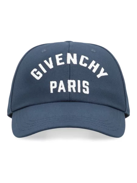 Jedwabna czapka z daszkiem Givenchy niebieska