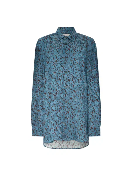 Koszula Dries Van Noten niebieska