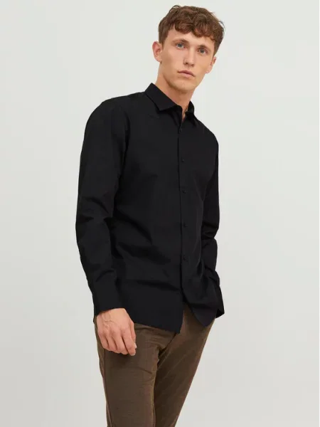 Jack&Jones Marškiniai Slim Fit juoda