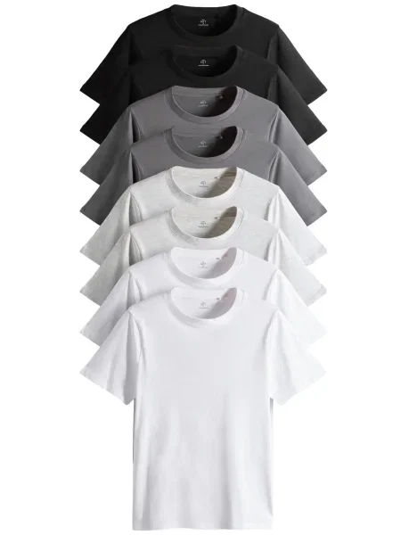 The Set Póló sötétszürke / szürke melír / fekete fehér