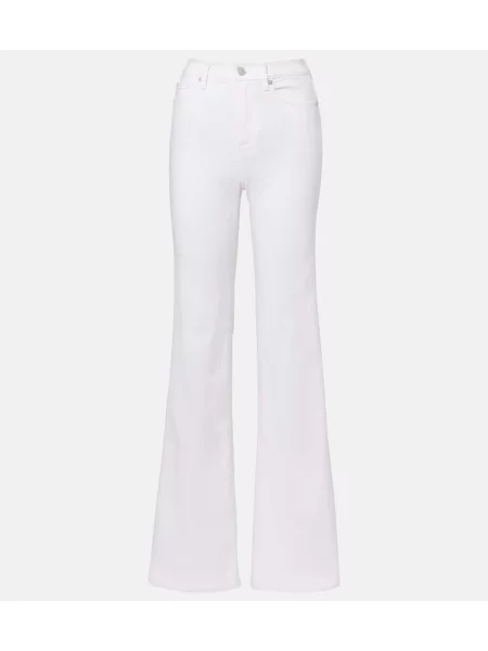 Jeansy 7 For All Mankind z wysoką talią białe