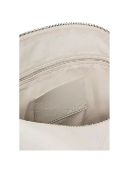 Geanta crossbody Desigual cu autograf alb