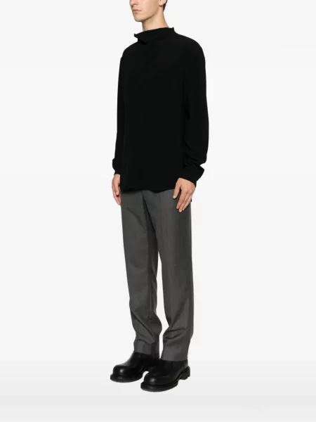 Gulerat cămașă Rick Owens asimetrică negru