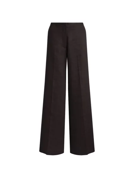 Pantaloni Alberta Ferretti cu picior lat maro