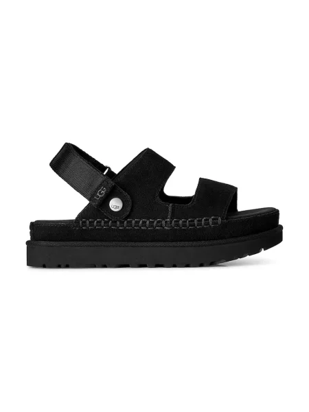 Sandali iz semiša UGG W Goldenstar Glide črna