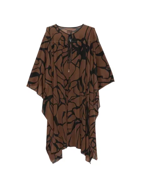 Rochie mini Fisico cu imagine cu imprimeu abstract maro