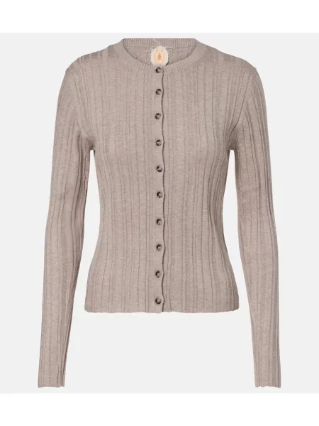 Cardigan Jardin Des Orangers de mătase bej