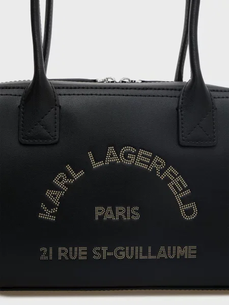 Шкіряна сумка Karl Lagerfeld чорна