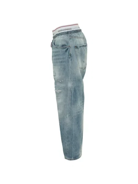 Blugi Dsquared2 zdrențuiți albastru