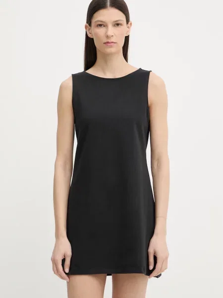 Levi's mala obleka iz bombaža z elastanom KNIT OVERDEV črna