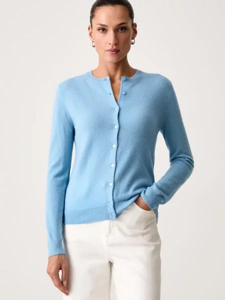 United Colors of Benetton kardigan dámský vlněný modrý