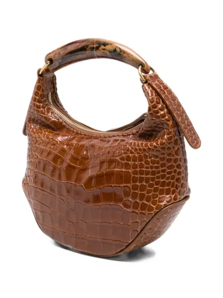 Geantă shopper Visona` din piele maro