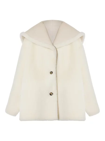 Palton Alberta Ferretti alb