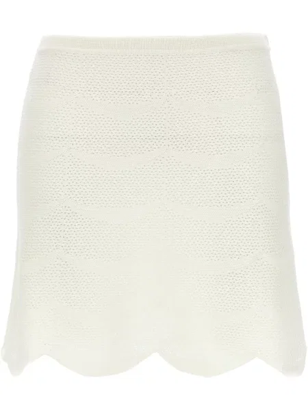 Fusta mini Tom Ford alb