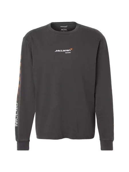 HOLLISTER Tricou portocaliu / negru alb