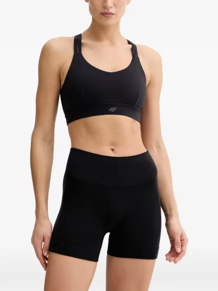 Pantaloni scurți Icebreaker cu talie înaltă cu imagine negru