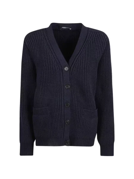 Cardigan Prada tricotate cu decolteu în V albastru