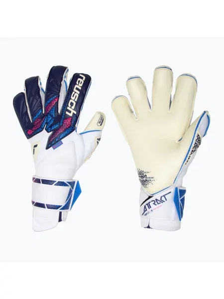 Rękawice bramkarskie Reusch Attrakt RE:GRIP Evolution blue/pink/white białe