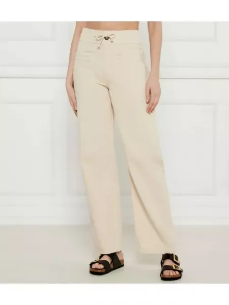 Ba&sh Farmer FIMA | flare fit len hozzáadásával bézs