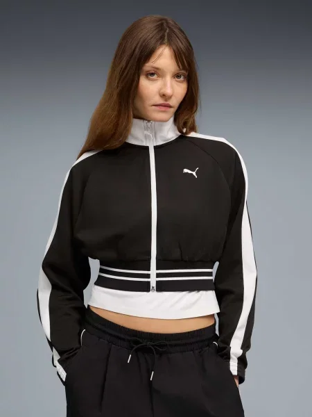 Укорочена куртка Puma чорна