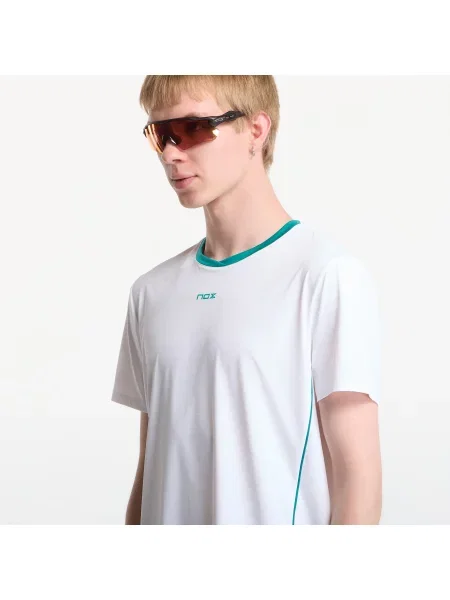 Tricou Nox Pro T-Shirt White/ Ivy Green L alb