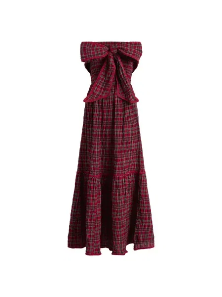 Sukienka midi Damson Madder czerwona