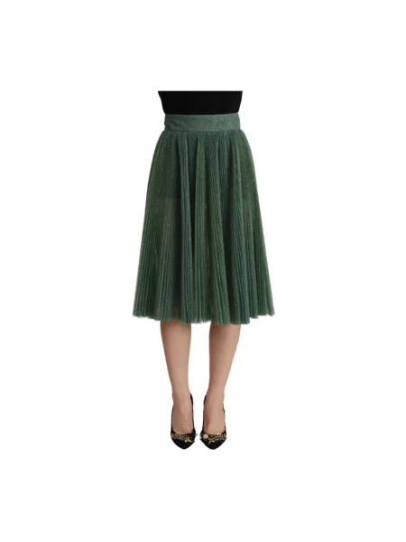 Spódnica midi Dolce And Gabbana w kształcie litery A zielona