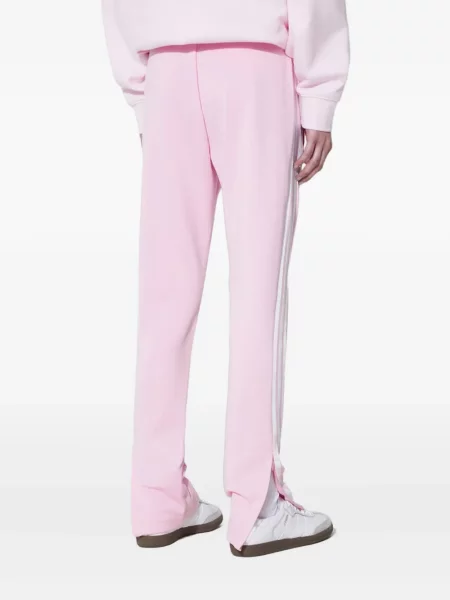 Класически панталон Adidas на райета бродирани зелено