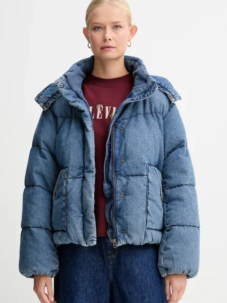 Пухено яке Levi's зимен модел синьо