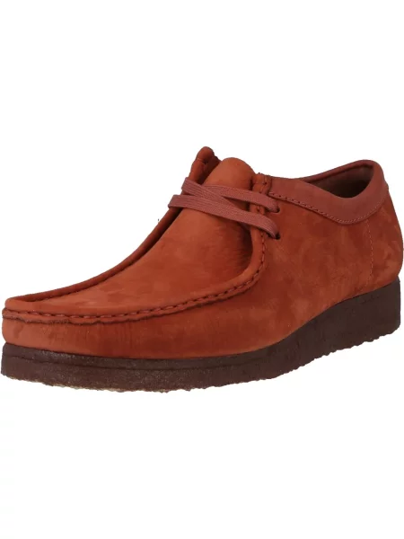 Półbuty Clarks skórzane eleganckie czerwone