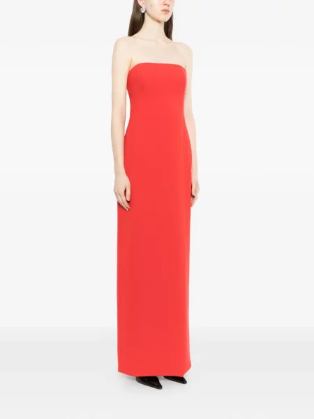 Rochie maxi Amsale fără bretele roșu