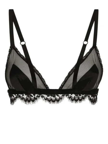 Sutien Dolce & Gabbana transparente din dantelă negru