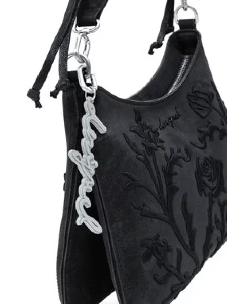 Desigual Ročna torba Romeo Floral Total Bl črna