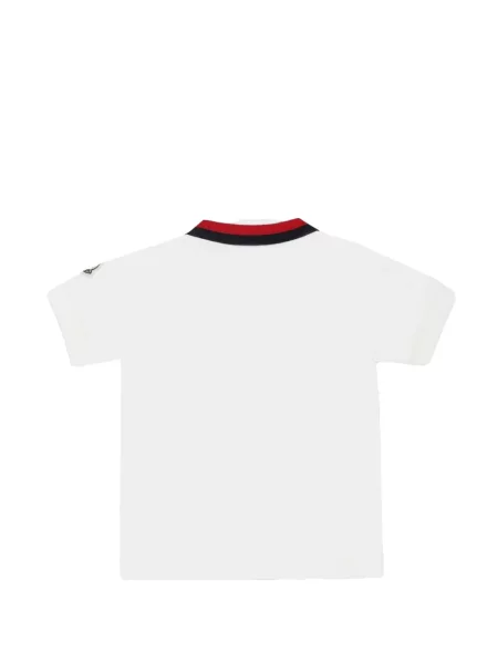 Koszulka polo dziecięca Moncler Enfant biała