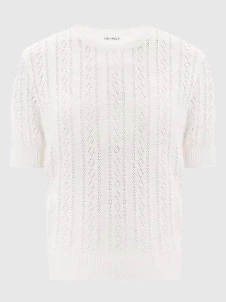 Топ Nika з кашеміром у візерунок Lisa Yang білий