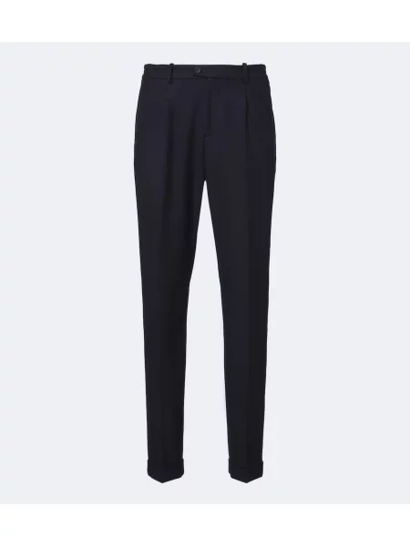 Pantaloni chino Thom Sweeney de lână albastru