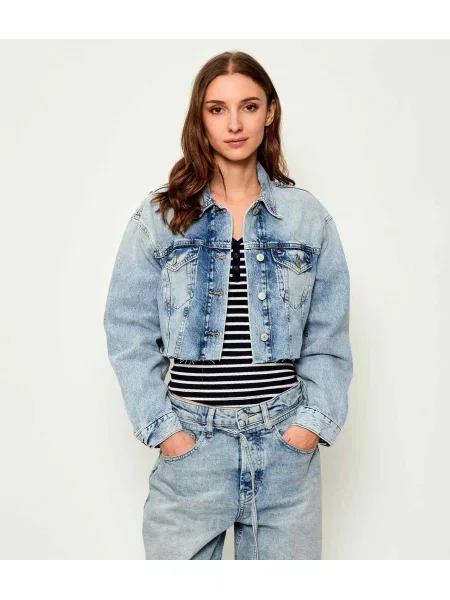 Tommy Jeans Farmer kabát | Cropped Fit kék