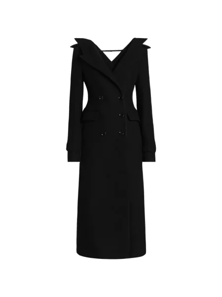 Palton Dolce & Gabbana cu două rânduri de nasturi negru