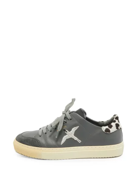 Sneakerși Axel Arigato cu șireturi cu imagine cu model leopard gri