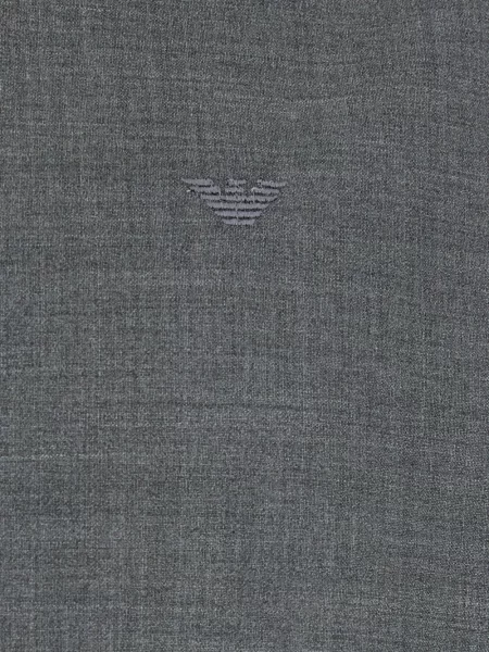 Vunena košulja Emporio Armani s vezom siva
