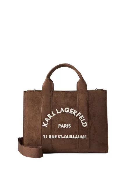 Geantă shopper Karl Lagerfeld din piele maro