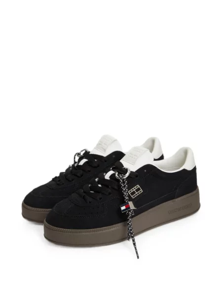 Sneakerși Tommy Hilfiger cu autograf negru