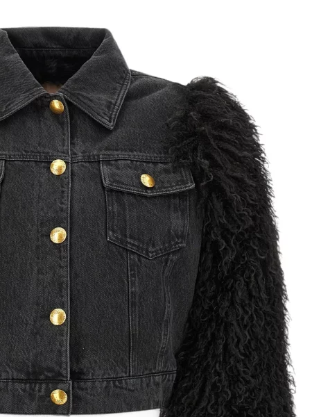 Decupat geacă de blugi Twinset negru