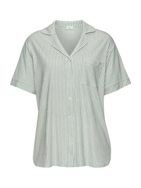 S.Oliver Bluză de noapte albastru alb