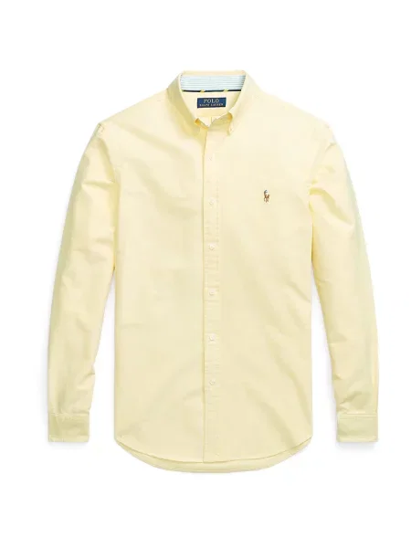 Πουκάμισο Polo Ralph Lauren με κέντημα κίτρινο