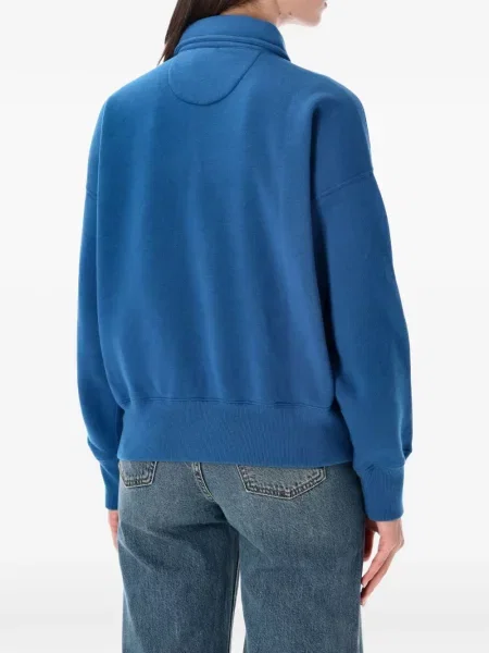 Суичър с цип Polo Ralph Lauren бродиран синьо